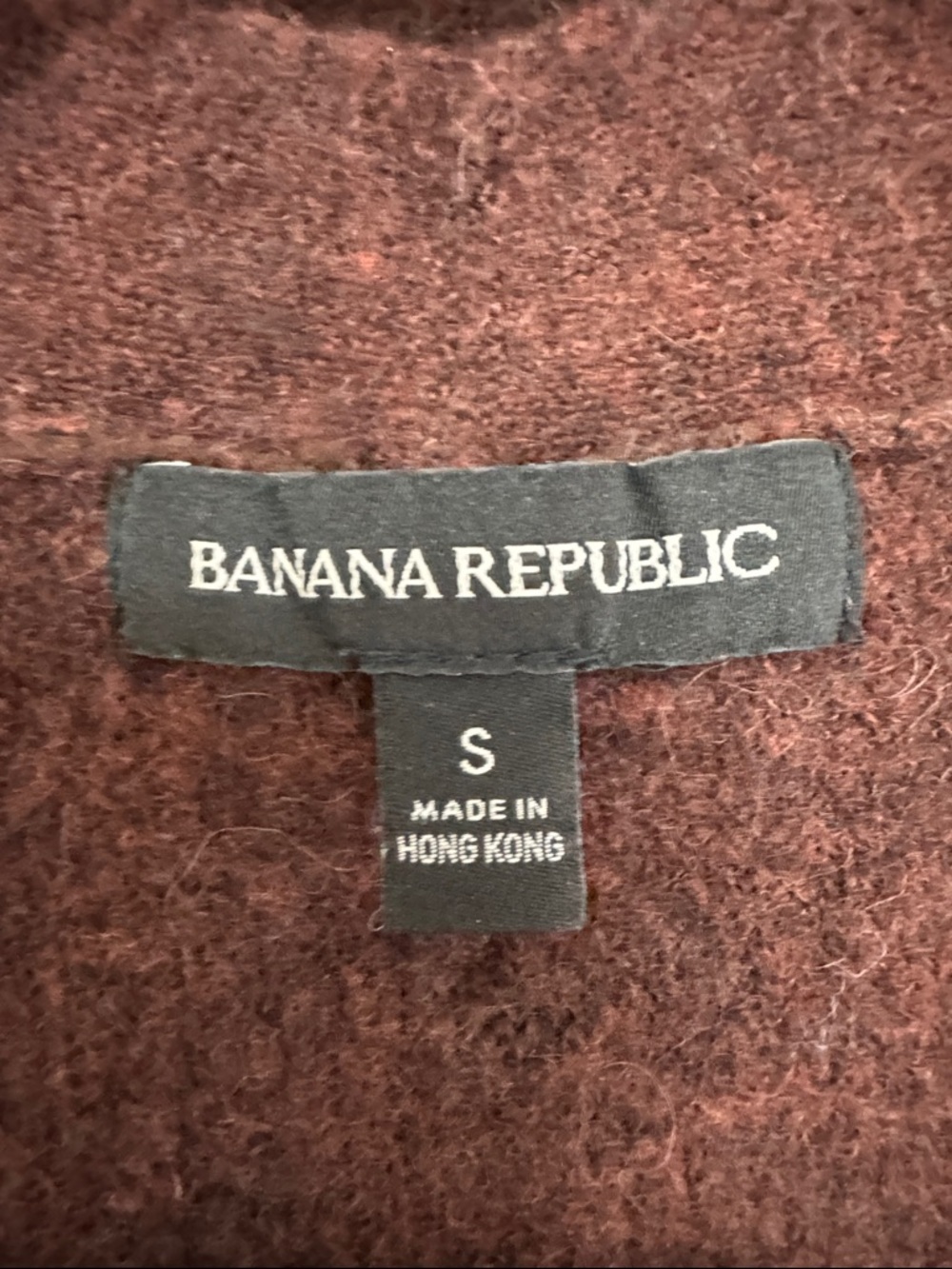 Banana Republic Blouson Sleeve Cardigan  Wool Alpaca Sweater Mahogany Brown S - Picture 5 of 7